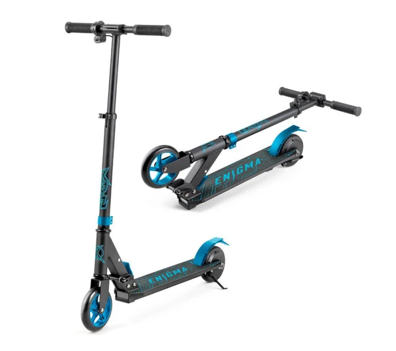Image of XOOTZ Enigma Electric Folding Kids Scooter - Blue 5031470279417