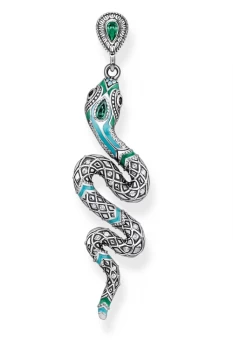 Image of Ladies Thomas Sabo Sterling Silver Glam & Soul Snake Drop Earrings H1994-845-17