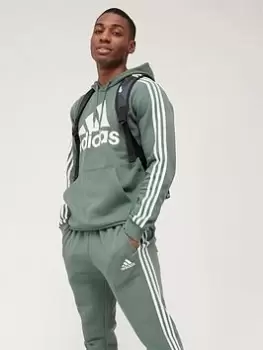 Image of adidas Bl3s Fleece Hoodie - Green Size M Men