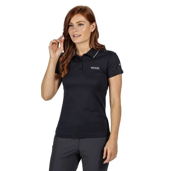 Image of Regatta Womens Maverick V Quick Drying Wicking Polo Shirt 20 - Bust 45' (114cm) NAVY REG301-540-20