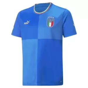 Image of Puma Italy Home Shirt 2022/2023 Juniors - Blue
