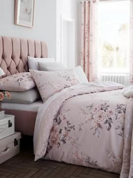 Image of Catherine Lansfield Canterbury Glitter Duvet Cover Set