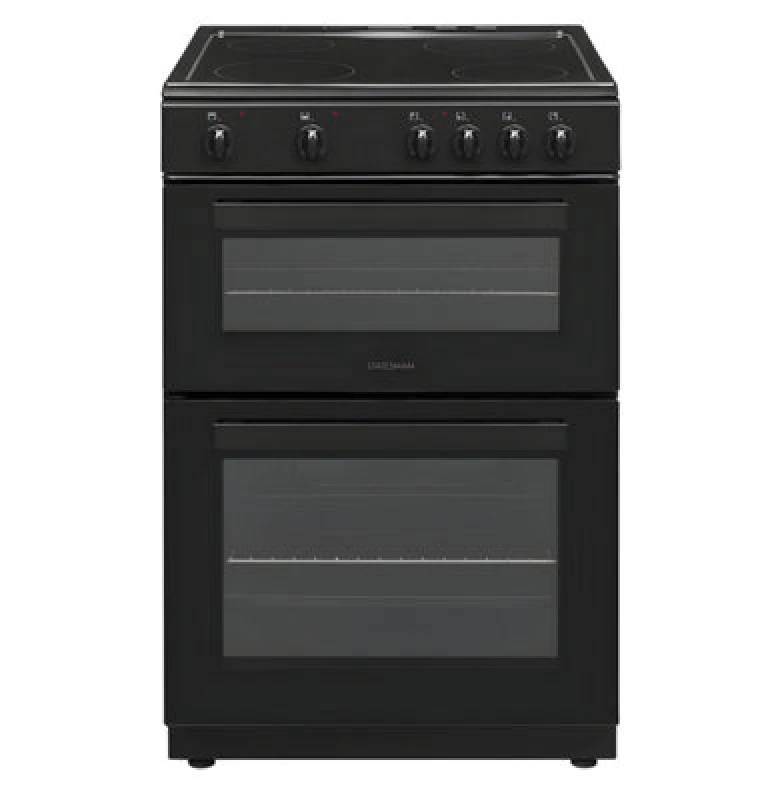 Image of Statesman Fan Assisted Double Oven Electric Cooker Black