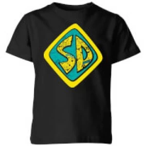 Image of Scooby Doo Emblem Kids T-Shirt - Black - 5-6 Years