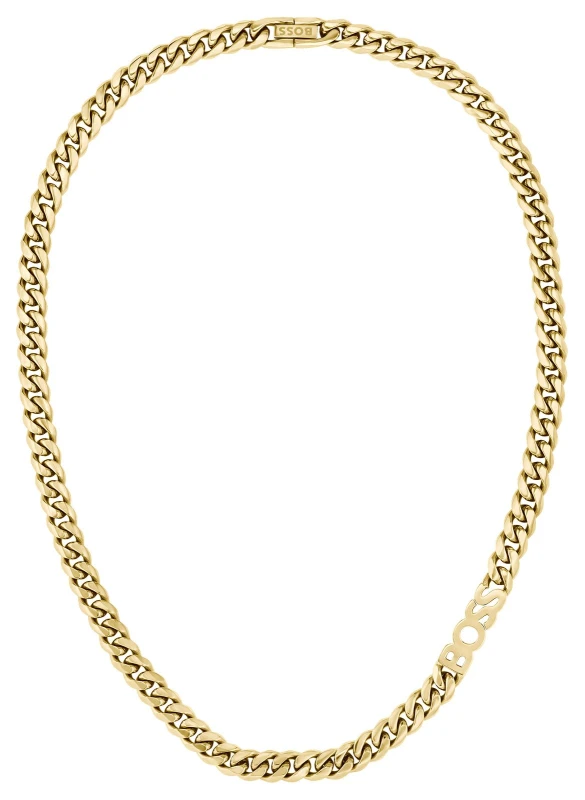 Image of BOSS 1580770 Mens Kassy Chain Necklace Gold-Tone Jewellery