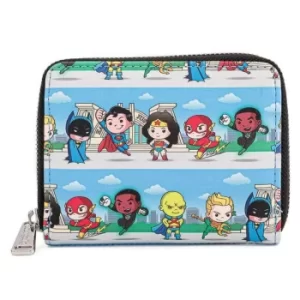 Image of Loungefly DC Superheroes Chibi Lineup Wallet