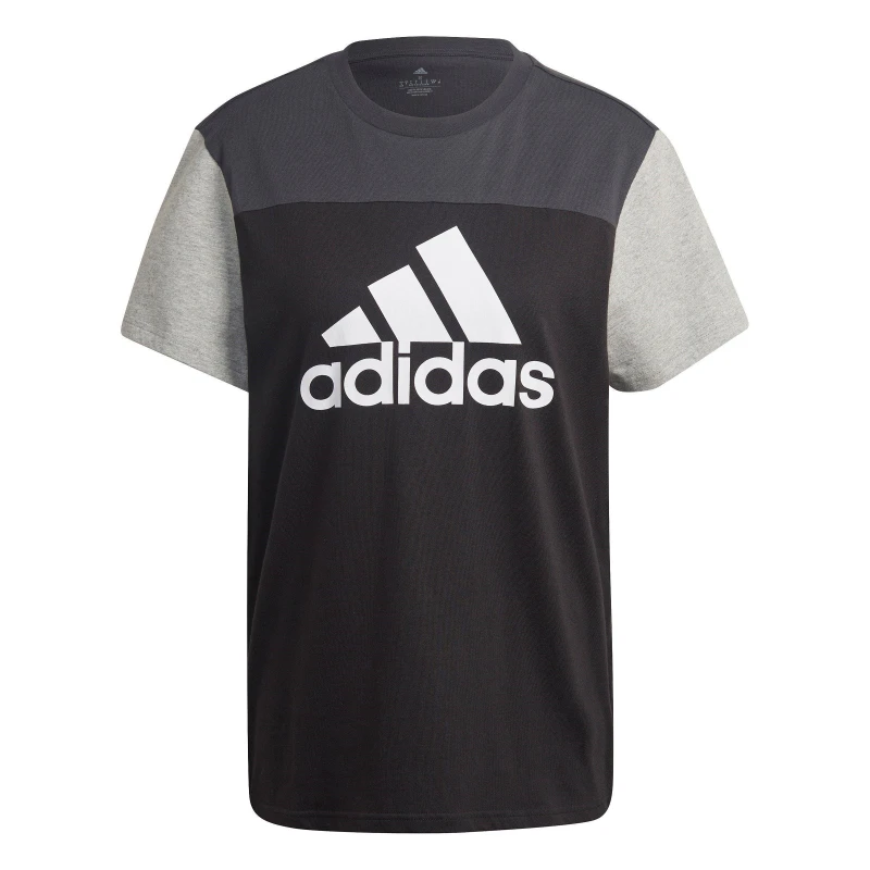 Image of adidas Essentials Colorblock Logo T-Shirt Womens - Black XS