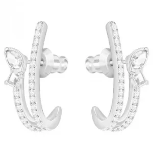 Image of Ladies Swarovski Silver Plated Henrietta Earrings