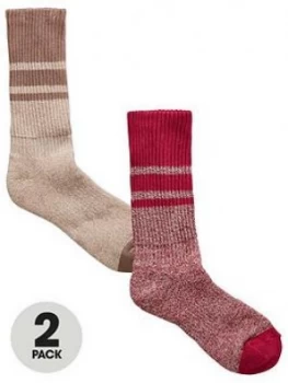 Image of Trespass Hadley Two Pk Walking Socks, Multi, Size 3-6, Women