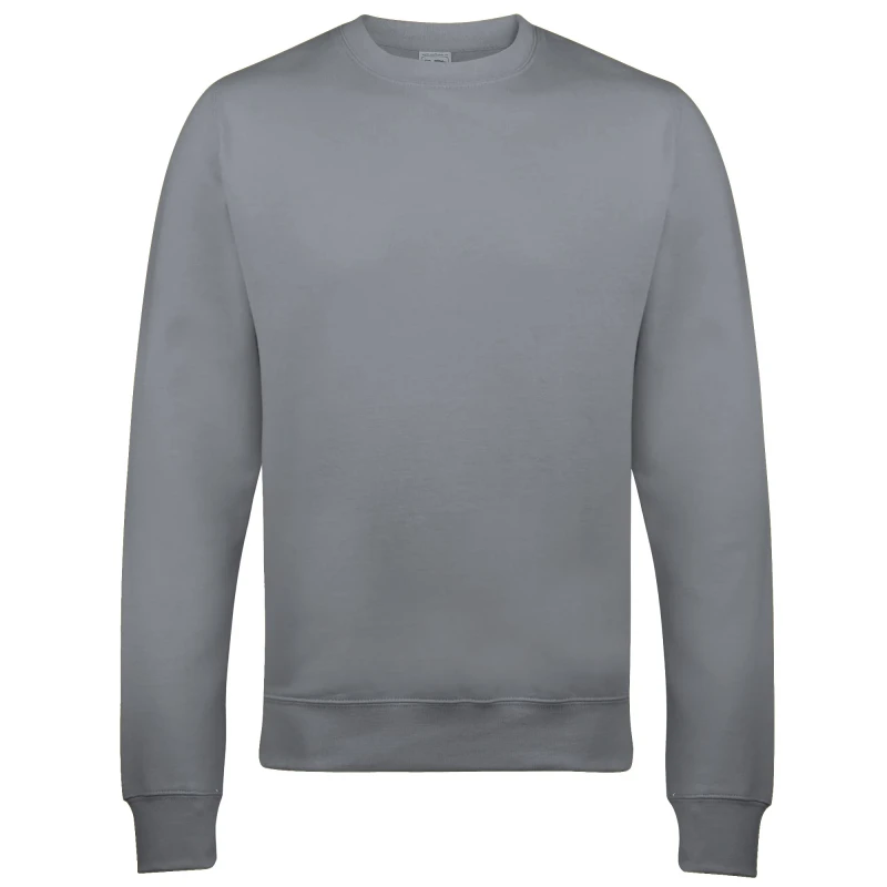 Image of AWDis AWDis Just Hoods Crew Neck Plain Sweatshirt (280 GSM) in Mid Grey Size: X-Small Mid Grey XS Unisex 5063300061244
