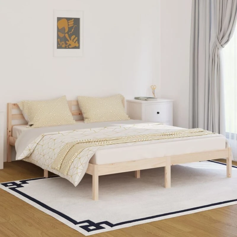 Image of VIDAXL Bed Frame without Mattress Solid Wood Pine 160x200cm vidaXL 8720286877685