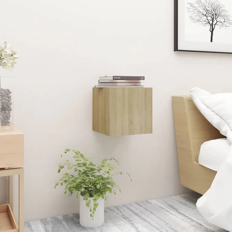 Image of VIDAXL Bedside Cabinet Sonoma Oak 30.5x30x30cm Engineered Wood Vidaxl 8720286579763