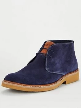 Image of Ted Baker Arguill Suede Chukka Boots - Navy, Size 12, Men