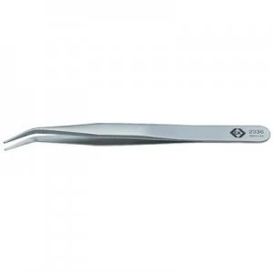 Image of C.K. T2336 Assembly tweezers SM115 SA Slotted, curved (30°) 120 mm