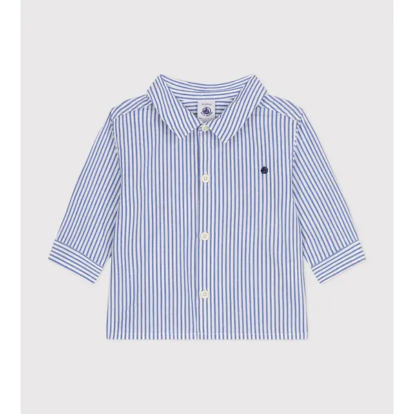 Image of Striped Cotton Poplin Shirt