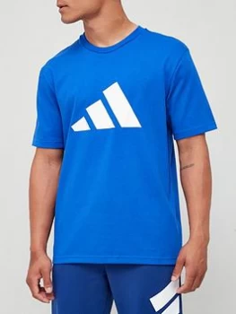 Image of adidas Future Icon 3 Bar T-Shirt - Blue Size M, Men