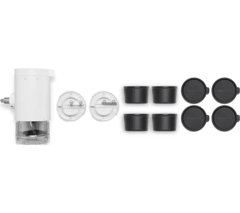Image of KitchenAid 5KSMSIA Ice Shaver Attachment - White,Clear,Silver/Grey 8003437050183