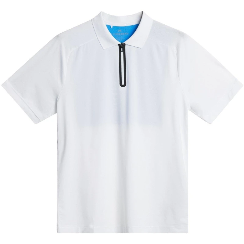 Image of J Lindeberg Golf Mens Short Sleeve Performance Polo Shirt Short Sleeve Performance Polos Small White 36105801350