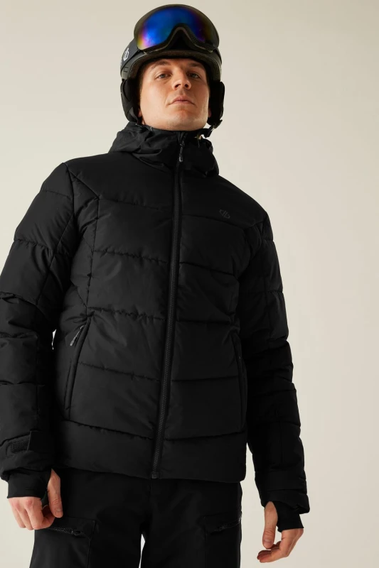 Image of Dare 2b Dare 2b Men Camber Waterproof Breathable Insulated Skiing Jacket in Jet Black Size: Medium Jet Black M Male 5063516186175