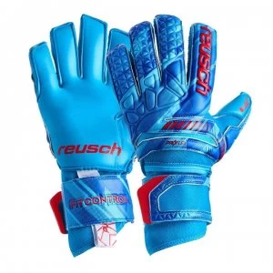 Image of Reusch Fit Control Pro AX2 Ortho Tec Goalkeeper Gloves - White/Aqua