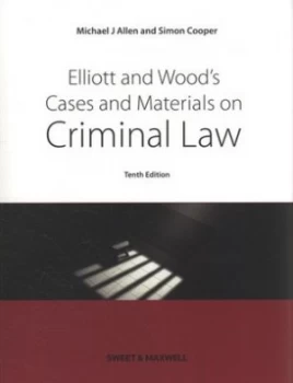 Image of Elliott and Woods Cases and Materials on Criminal Law by M. J Allen and Simon Cooper and D. W Elliott Paperback