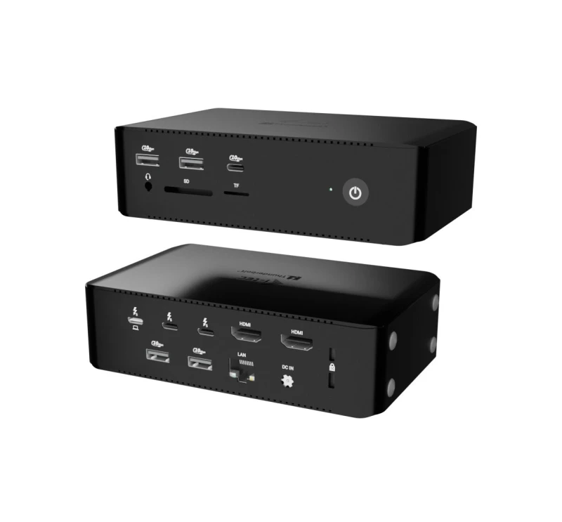 Image of i-tec i-tec Thunderbolt5 Quattro Display Docking Station, 5x USB, 2.5 GLAN + Power Delivery 140W TB5QUATTRODOCKPDUK