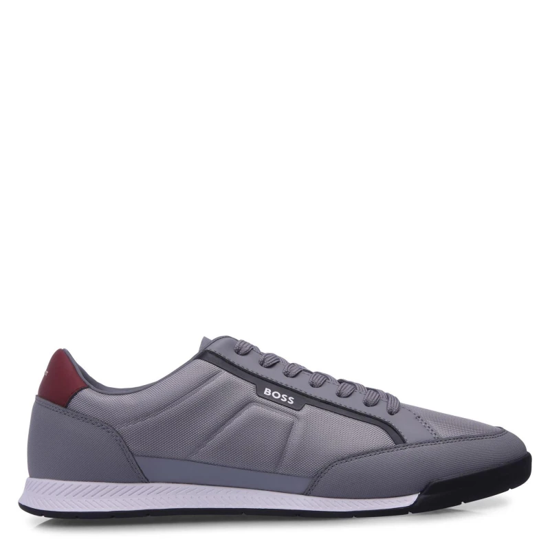 Image of Boss Nitan Mixed Material Trainers Grey male UK 8