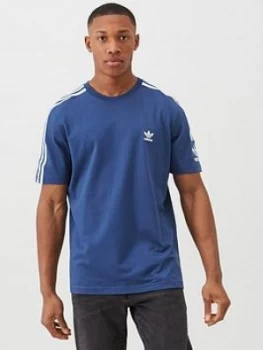 Image of adidas Originals Lock Up T-Shirt - Navy, Size S, Men