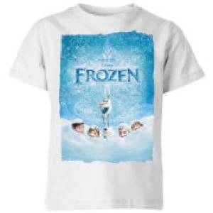Image of Disney Frozen Snow Poster Kids T-Shirt - White - 3-4 Years