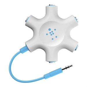 Image of Belkin Rockstar Universal Multi-Headphone Splitter Blue