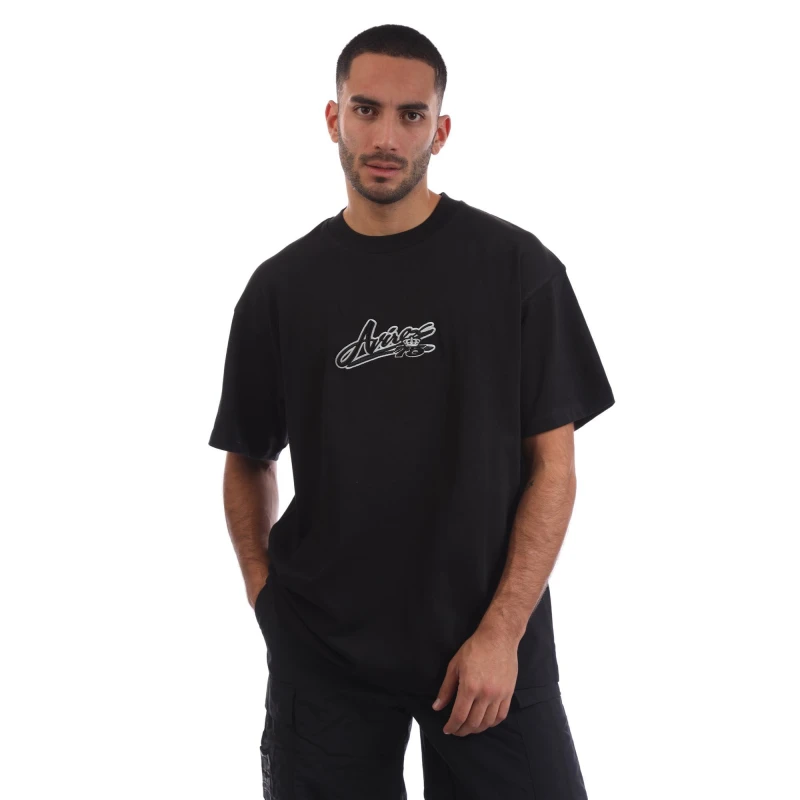 Image of Avirex Mens Rego Oversized Fit Oversized T-Shirt Black male X Small