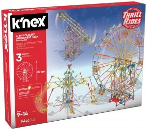 Image of KNEX 3 in 1 Classic Amusement Park Building Set.