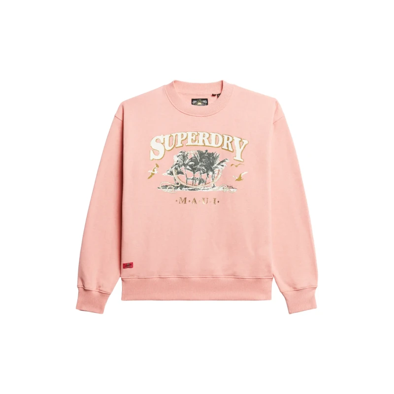 Image of Superdry Sweatshirt woman Superdry Travel Souvenir Rose Female S