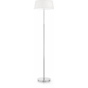 Image of Ideal Lux Hilton - 2 Light Floor Lamp White, E14