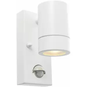 Image of Loops - Outdoor IP44 Wall Downlight with pir Sensor - 7W GU10 LED - Gloss White