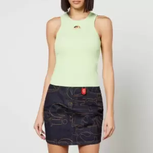 Image of Fiorucci Icon Angel Ribbed Organic Cotton-Jersey Vest - M