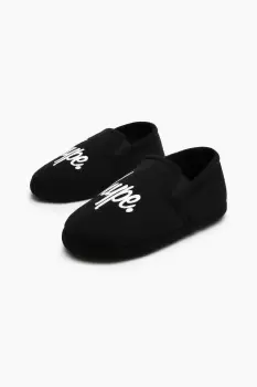 Image of HYPE BLACK KIDS SLIP ON SLIPPERS