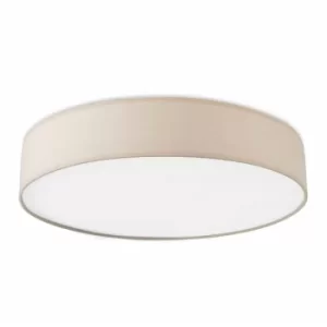 Image of Bowl ceiling light, beige cotton, 45 cm