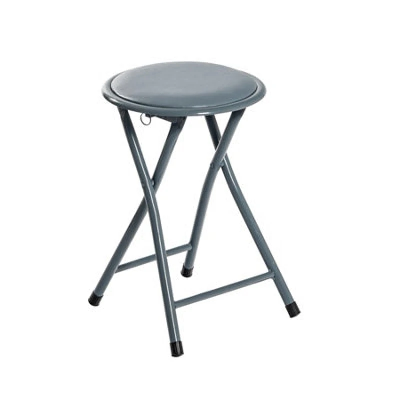 Image of Harbour Housewares Padded Folding Stool - Grey