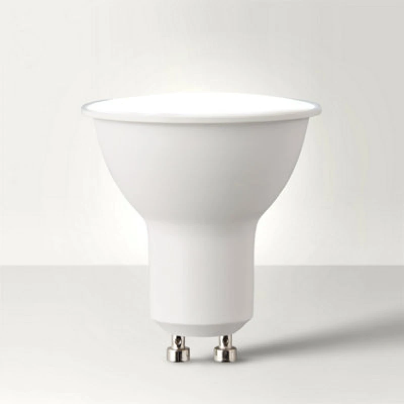 Image of ValueLights 12 Pack GU10 White Thermal Plastic Spotlight LED 5W Cool White 6500K 480lm Light Bulb White