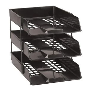 Image of Avery Standard A4Foolscap Stackable Versatile Letter Tray Black