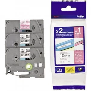 Image of Labelling tape 3 Piece set Brother TZe, TZ TZe-32M3 Tape colour: White, Pink Font colour:Black, White 12mm 8 m