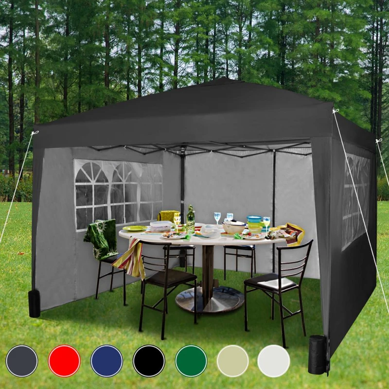 Image of MCC DIRECT Mcc Direct - Mcc 3 x 3m Pop up Gazebo Waterproof Outdoor Garden Marquee Canopy ws Black GZ1104