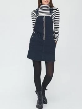 Image of Calvin Klein Jeans Dungaree Zip Dress - Denim