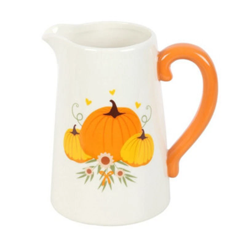 Image of Something Different Something Different Autumn Ceramic Pumpkin Flower Jug in White White One Size Unisex 5063750807089