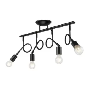 Image of Harry Semi Flush Light Black, 4x E27