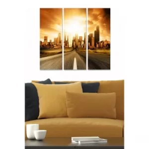 Image of MDFFTR1012 Multicolor Decorative MDF Painting (3 Pieces)