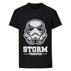 Image of Star Wars Boys Stormtrooper Mask T-Shirt (9-10 Years) (Black)