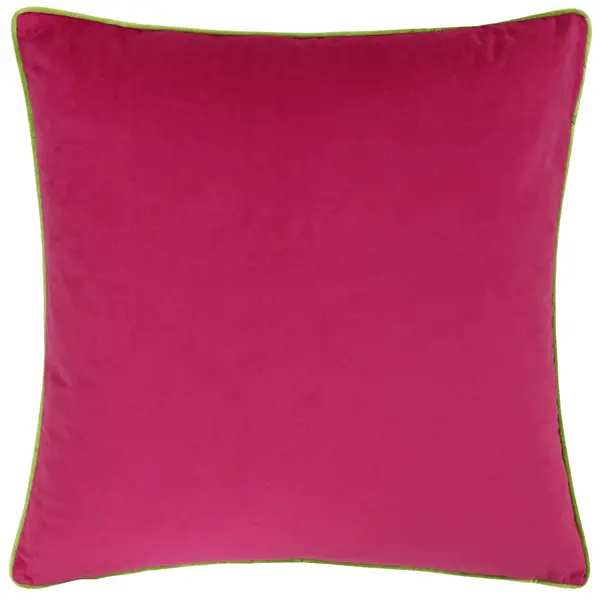 Image of Meridian Velvet Cushion Hot Pink/Lime, Hot Pink/Lime / 55 x 55cm / Polyester Filled