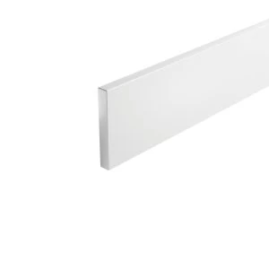 Image of Wickes Vienna White Continuous Plinth - 2.5m